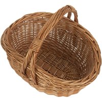 Traditional Cookery Wicker Shopper Basket - Brown