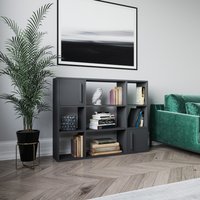 Decorotika, Randall Minimal Bookcase Bookshelf Shelving Unit with Cabinets - Anthracite Decorotika, Randall Minimal Bookcase Bookshelf Shelving Unit with Cabinets - Anthracite