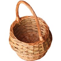 Small Rustic Egg Shopping Basket - Brown