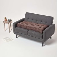 Faux Suede 2 Seater Booster Cushion - Chocolate