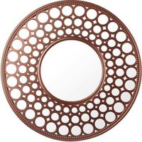 Round Designer Wall Mirror Artistic Decoration Copper - Copper
