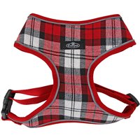 Red Tartan Adjustable Harnesss - Red / L