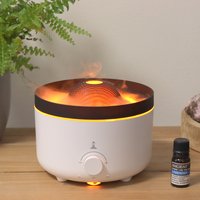 Large Volcano Effect Smoke Free Aroma Color Changing Diffuser Ultrasonic - Black