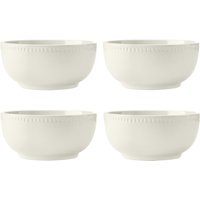Mikasa Cranborne Stoneware Cereal Bowls, Set of 4, 15cm - White