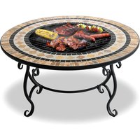 BELUGA Marble Finish Fire Pit Table BBQ Ice Bucket - Black