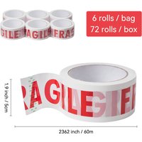 6 Rolls Packaging Tapes - Fragile