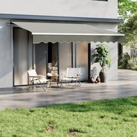 Outdoor Retractable Awning for Window and Door - Grey / 350cm