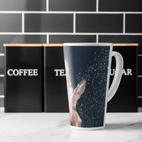 Merry Christmas And Happy Holidays Dining Latte Mug - Blue