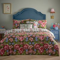 Cottage Floral Duvet Cover Set - Willow Green / Single
