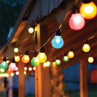 Festoon Black Rubber IP44 5m10x2w Coloured lamps - Black