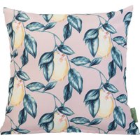 Outdoor Scatter Cushion Printed Garden Furniture Pillow - Lemon Pink Small