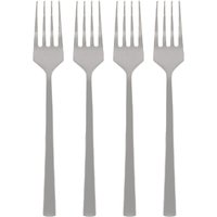 Stainless Steel Metallic Coloured Cake Forks - Silver / 4