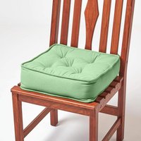 Cotton Dining Chair Booster Cushion - Forest Green