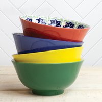 KitchenCraft Cereal Bowls x4 - Green