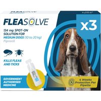 FleaSolve Spot-On Medium Dog Flea Treatment - Blue / 3
