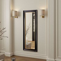 Georgian Tall Bevelled Mirror - Black