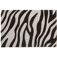 Filta Zebra Print Coir Doormat - Black & White