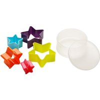 Sucre Set of 5 Star Shape Plastic Cookie Cutters - Assorted
