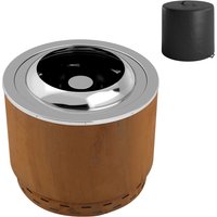 Burning Firepit Smokeless Fire Pit - Brown