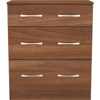 Avon Ready Assembled 3 Drawer Deep Chest - Noche Walnut