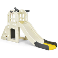 6-In-1 Toddler Climber Slide Playset - Yellow & White
