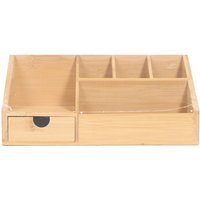 Bamboo Desk Tidy with Drawer