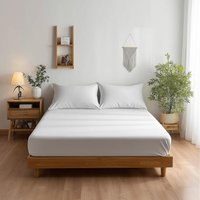 Luxury 400TC Sateen Soft Touch Hotel Quality Fitted Sheet Bed Linen 40cm Extra Deep Skirt - White / Single