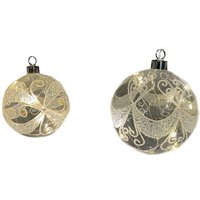 Aurora, LED Crystal Effect Swirl Bauble - Gold Aurora, LED Crystal Effect Swirl Bauble - Gold