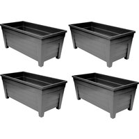 Black Grosvenor Trough Planter - Black / 4