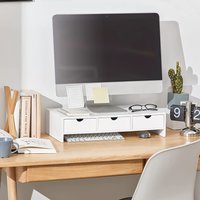 Computer Monitor Riser Stand - White