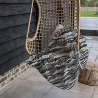 Grunged Stripes Blanket - Black