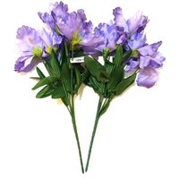 Pack of 2 Artificial Iris Plant Sprays - Light Purple