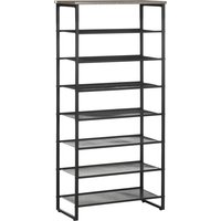 HOMCOM 8-tier Shoe Storage Rack 21 to 24 Pair Shoes - Black,Grey Top