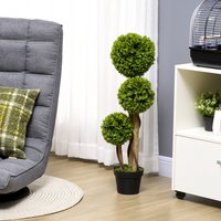 HOMCOM Artificial Topiary Ball Tree - Light Green
