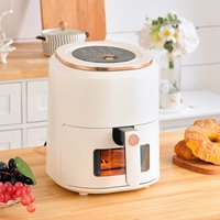 Air Fryer with Touch Screen Display - Beige White