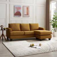 Celeste 3-Seater Sofa with Chaise - Mustard Boucle