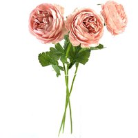 Artificial Peony Flower Stems - Peach Pink