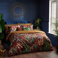 Aranya Exotic Animal Velvet Duvet Cover Set - Rust / Double