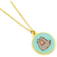 Pusheen the Cat Pizza Necklace - gold