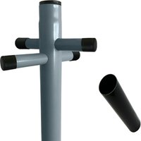 Galvanised Powder Coated Clothes Line Post - Light Grey
