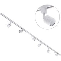 3m Straight Track Light Kit with Soho Spotlight Heads and LED Bulbs - White