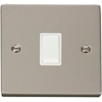 Pearl Nickel 1 Gang 20A DP Switch - White