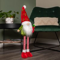 Standing Christmas Gonk with Santa Hat and Extendable Legs - Red