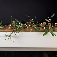 Christmas Sage Garland Decoration - Green,White