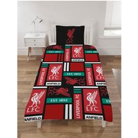 Liverpool Blocks Duvet Cover Set - Red
