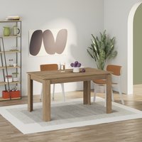 Tolmen Extendable Dining Table Rectangular Wooden Table - Dark Oak Effect