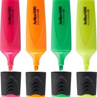 Artline Eco-Green Highlighter Pack of 4 Assorted Colours - Assorted