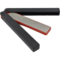 Folding Diamond File Double Sided Whetstone - black
