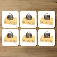 Holiday Shopping Coaster - Yellow