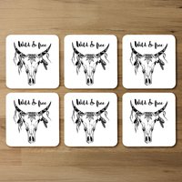 Boho Chic Fashion Coaster - Black
